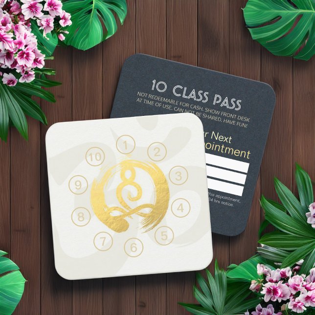 Yoga Meditation Instructor Class Pass Loyalty Card (Creator Uploaded)