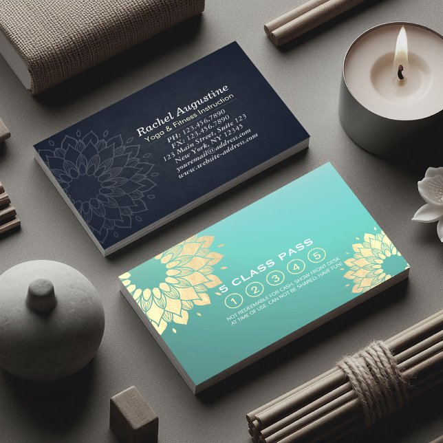 Yoga Meditation Instructor Class Pass Loyalty Card (Creator Uploaded)