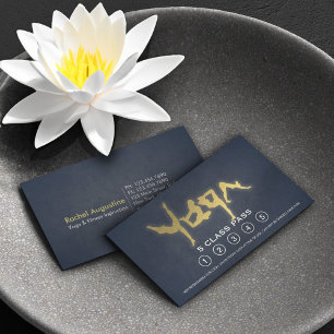 Yoga Meditation Instructor Class Pass Loyalty Card