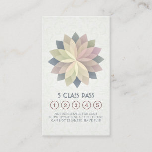 Yoga Meditation Instructor Class Pass Loyalty Card
