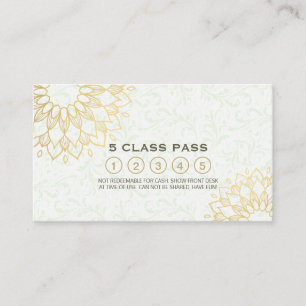 Yoga Meditation Instructor Class Pass Loyalty Card