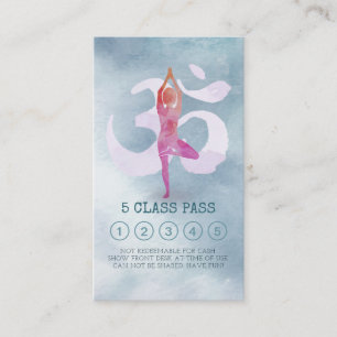 Yoga Meditation Instructor Class Pass Loyalty Card