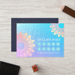 Yoga Meditation Instructor Class Pass Loyalty Card