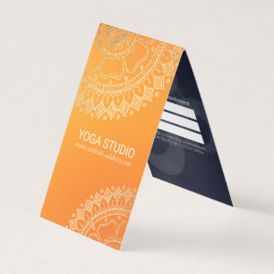 Yoga Meditation Instructor Gold Mandala Price List Business Card