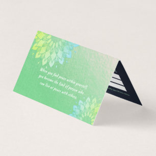 Yoga Meditation Instructor Gold Mandala Price List Business Card