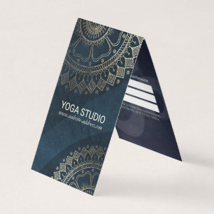 Yoga Meditation Instructor Gold Mandala Price List Business Card
