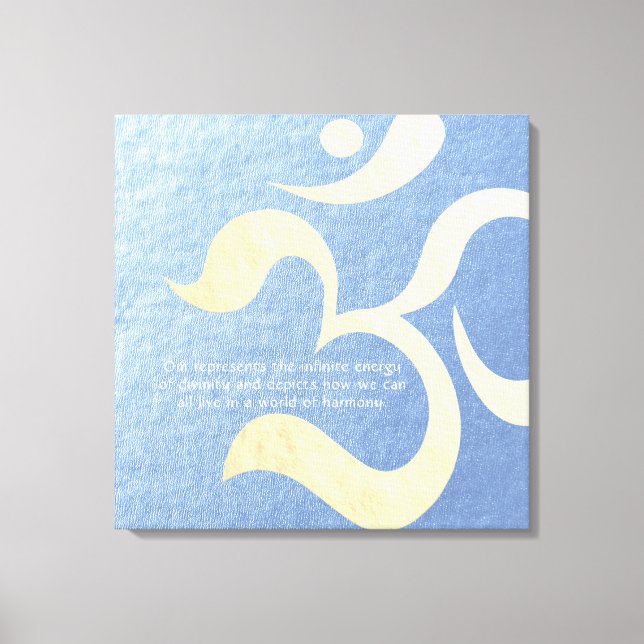 Yoga Meditation Instructor Life Coach OM Quotes Canvas Print (Front)