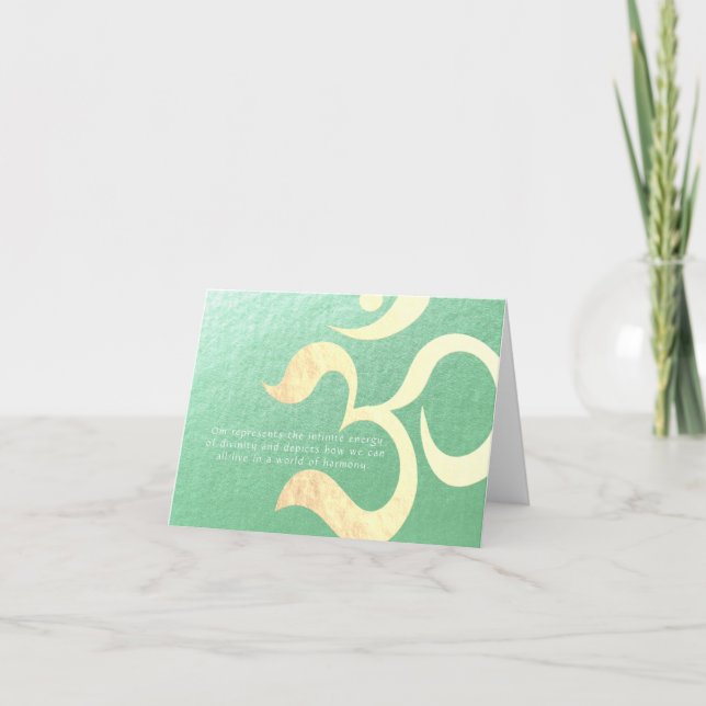 Yoga Meditation Instructor Life Coach OM Quotes Card (Front)