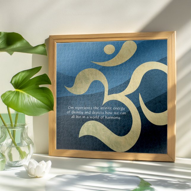 Yoga Meditation Instructor Life Coach OM Quotes Ji Jigsaw Puzzle (Creator Uploaded)