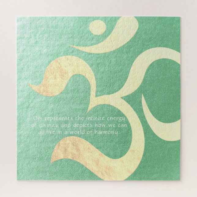 Yoga Meditation Instructor Life Coach OM Quotes Jigsaw Puzzle (Vertical)