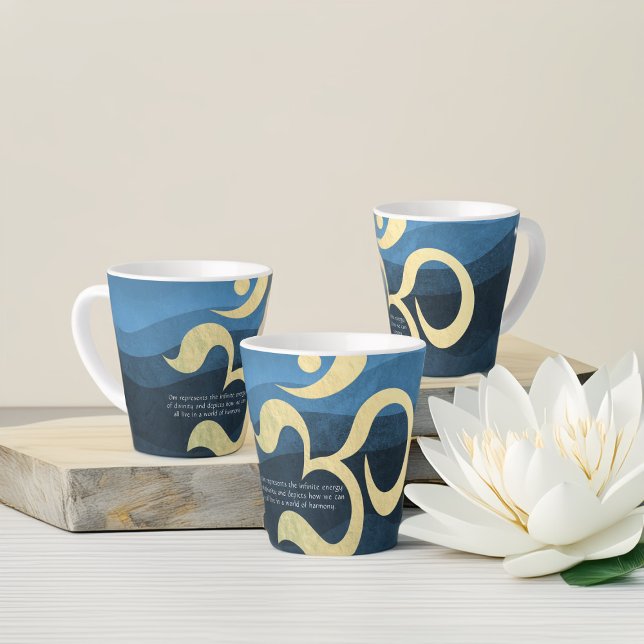 Yoga Meditation Instructor Life Coach OM Quotes La Latte Mug (Creator Uploaded)