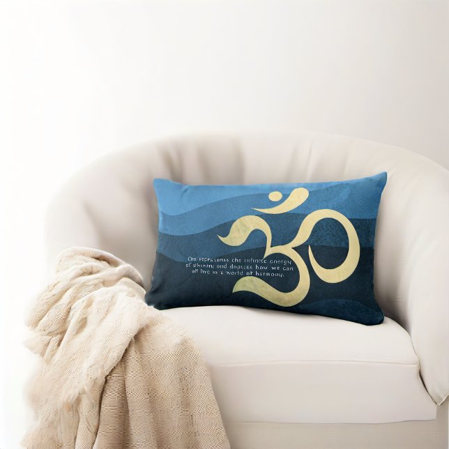 Yoga Meditation Instructor Life Coach OM Quotes Lu Lumbar Cushion (Creator Uploaded)