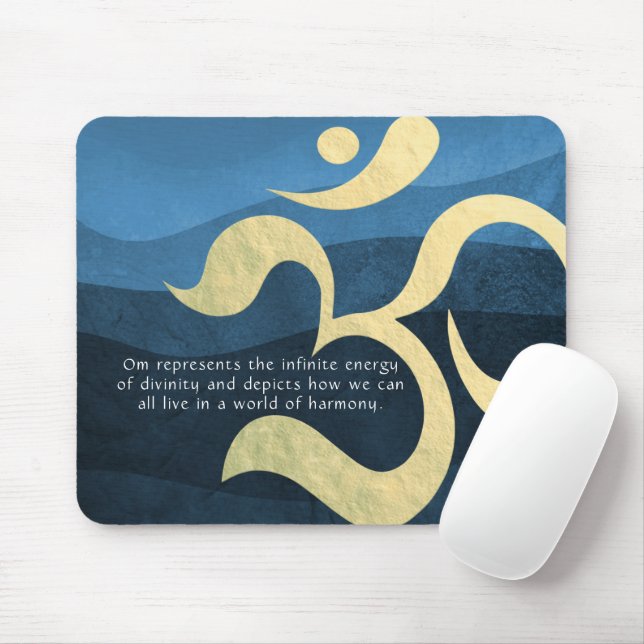Yoga Meditation Instructor Life Coach OM Quotes Mo Mouse Mat (With Mouse)
