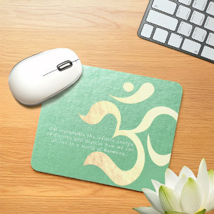 Yoga Meditation Instructor Life Coach OM Quotes Mouse Mat