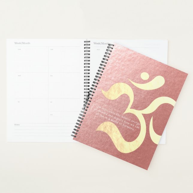 Yoga Meditation Instructor Life Coach OM Quotes Planner (Display)