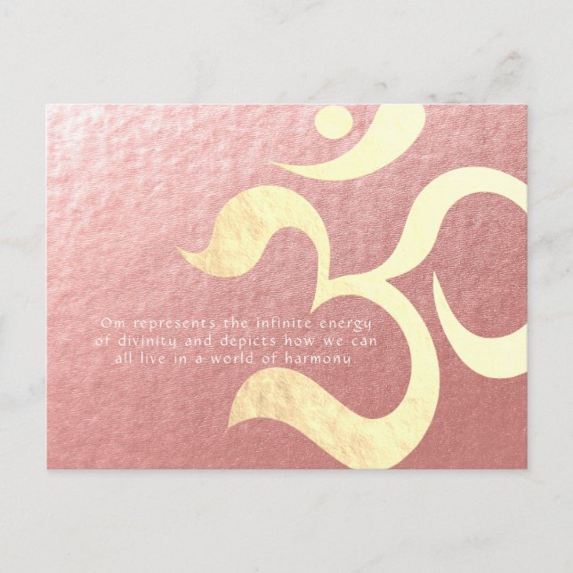 Yoga Meditation Instructor Life Coach OM Quotes Postcard (Front)