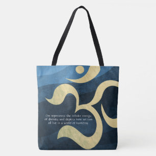 Yoga Meditation Instructor Life Coach OM Quotes Tote Bag