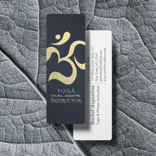 Yoga Meditation Instructor Life Coach OM Symbol Mini Business Card
