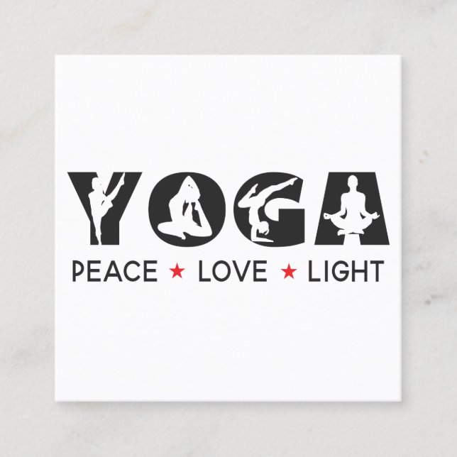 Yoga Meditation Instructor Life Coach Square Business Card (Front)