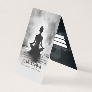 Yoga Meditation Instructor Lotus Pose Ink Painting Business Card