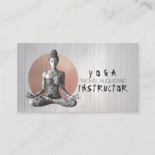 Yoga Meditation Instructor Lotus Pose Reiki Master Business Card