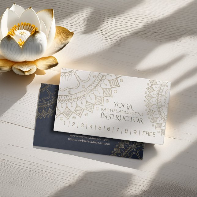 YOGA Meditation Instructor Loyalty Punch Mandala Card (Creator Uploaded)