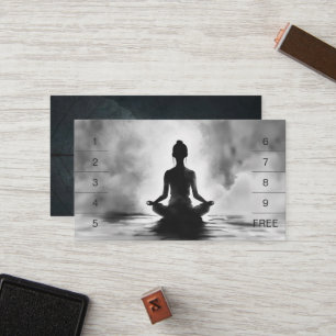 Yoga Meditation Instructor Padmasana Loyalty Punch Card