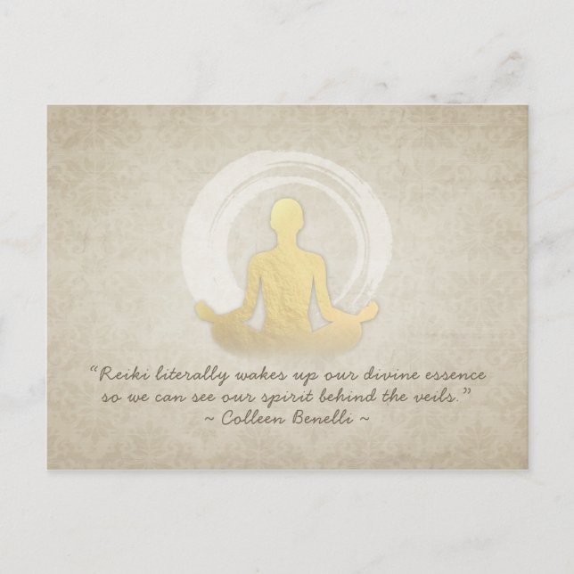 YOGA Meditation Instructor Quote Easy Pose ZEN Postcard (Front)