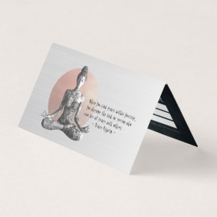 Yoga Meditation Instructor Reiki Master Lotus Pose Business Card
