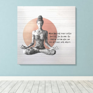 Yoga Meditation Instructor Reiki Master Lotus Pose Canvas Print