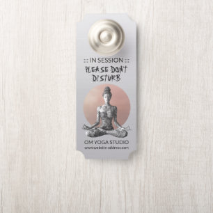 Yoga Meditation Instructor Reiki Master Lotus Pose Door Hanger