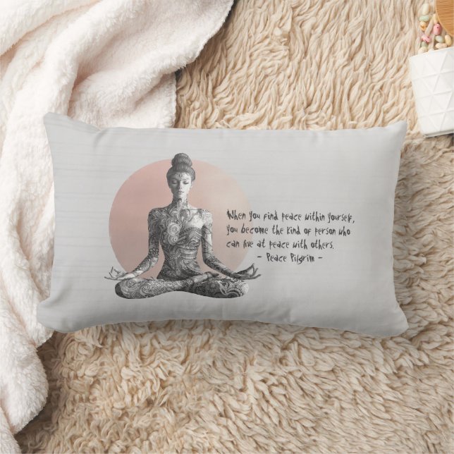 Yoga Meditation Instructor Reiki Master Lotus Pose Lumbar Cushion (Blanket)