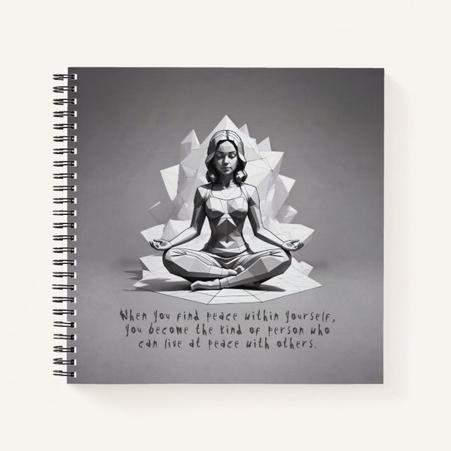 Yoga Meditation Instructor Reiki Master Lotus Pose Notebook (Front)