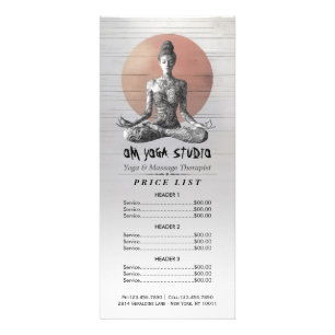 Yoga Meditation Instructor Reiki Master Lotus Pose Rack Card