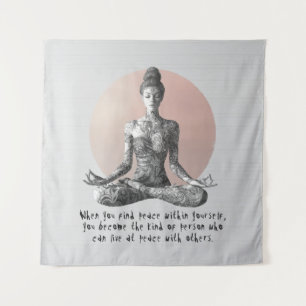 Yoga Meditation Instructor Reiki Master Lotus Pose Tapestry