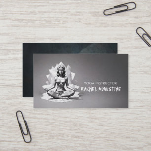 Yoga Meditation Instructor Reiki Master Low Poly Business Card