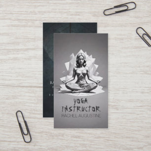 Yoga Meditation Instructor Reiki Master Low Poly Business Card