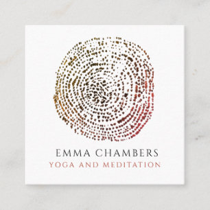 Yoga Meditation Instructor Square Business Card