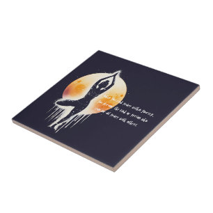 Yoga Meditation Instructor Tree Pose Full Moon Tile
