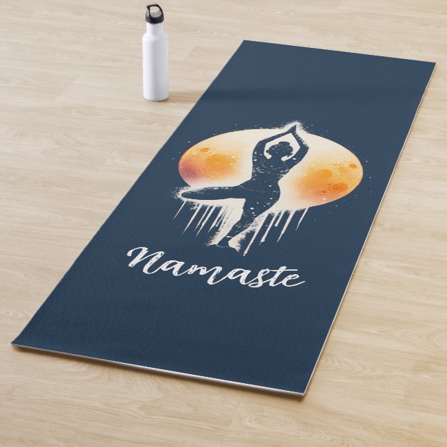Yoga Meditation Instructor Tree Pose Full Moon Yoga Mat (In Situ)