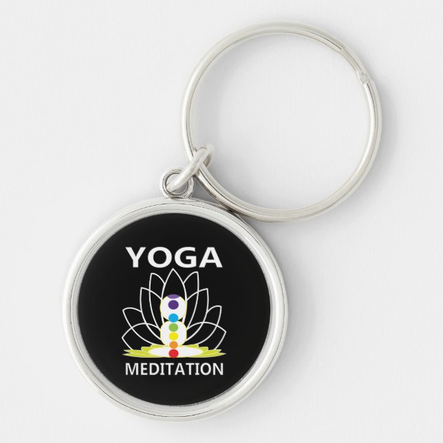 Yoga Meditation  Key Ring (Front)
