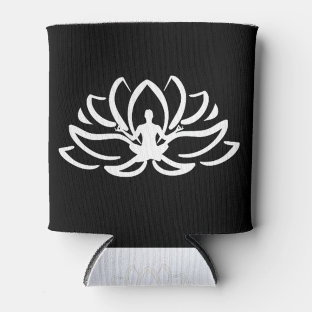 Yoga Meditation Lotus Can Cooler (Front)