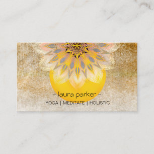 Yoga Meditation Lotus Flower Massage Meditation Business Card