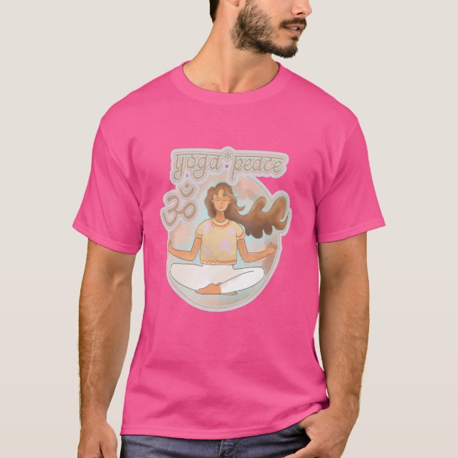 Yoga  Meditation Mindfullness Girl Meditation T-Shirt (Front)