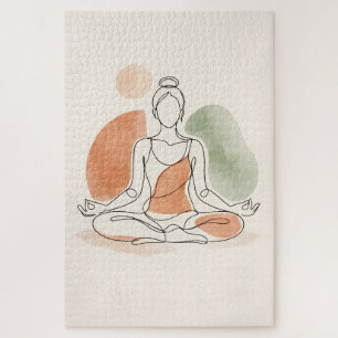 Yoga Meditation Minimalist Puzzle Gift