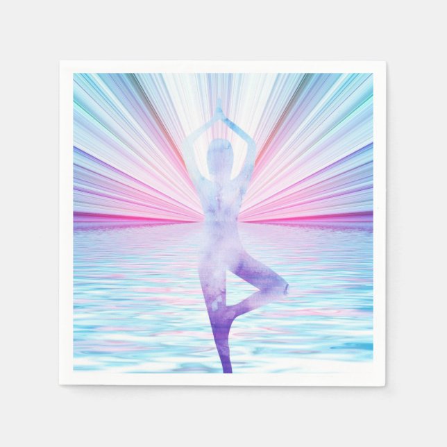 Yoga Meditation Namaste Party or Special Event Napkin (Front)