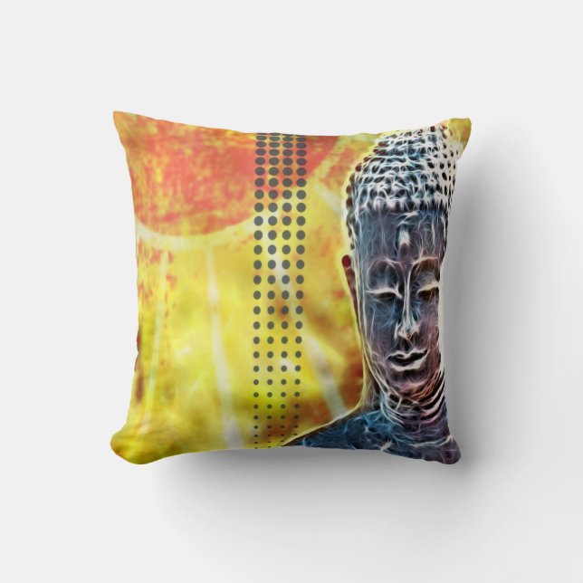 Yoga Meditation New Age Spiritual Zen Buddha Cushion (Front)