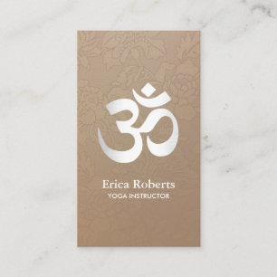 Yoga & Meditation Om Sign Vintage Business Card