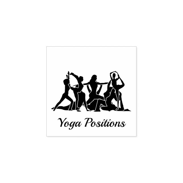Yoga Meditation Positions Gym Dancer Rubber Stamp (Imprint)