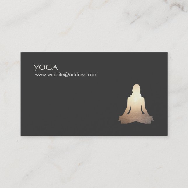 Yoga Meditation Posture Business Card (Front)